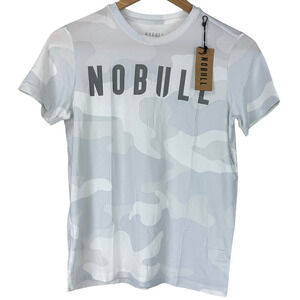 Nobull Kids White Camo Short Sleeve T-Shirt Size Large New With Tags